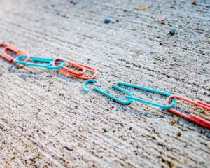 broken chain links