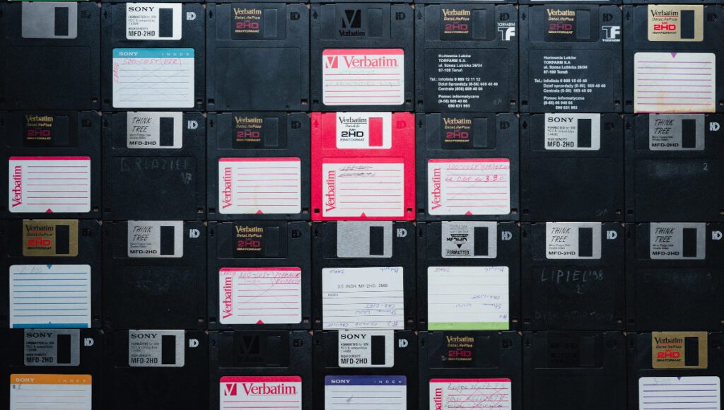 floppy disks tiled